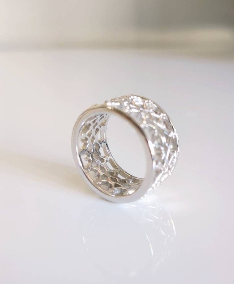 Sterling Silver Bold Band Ring - view 3