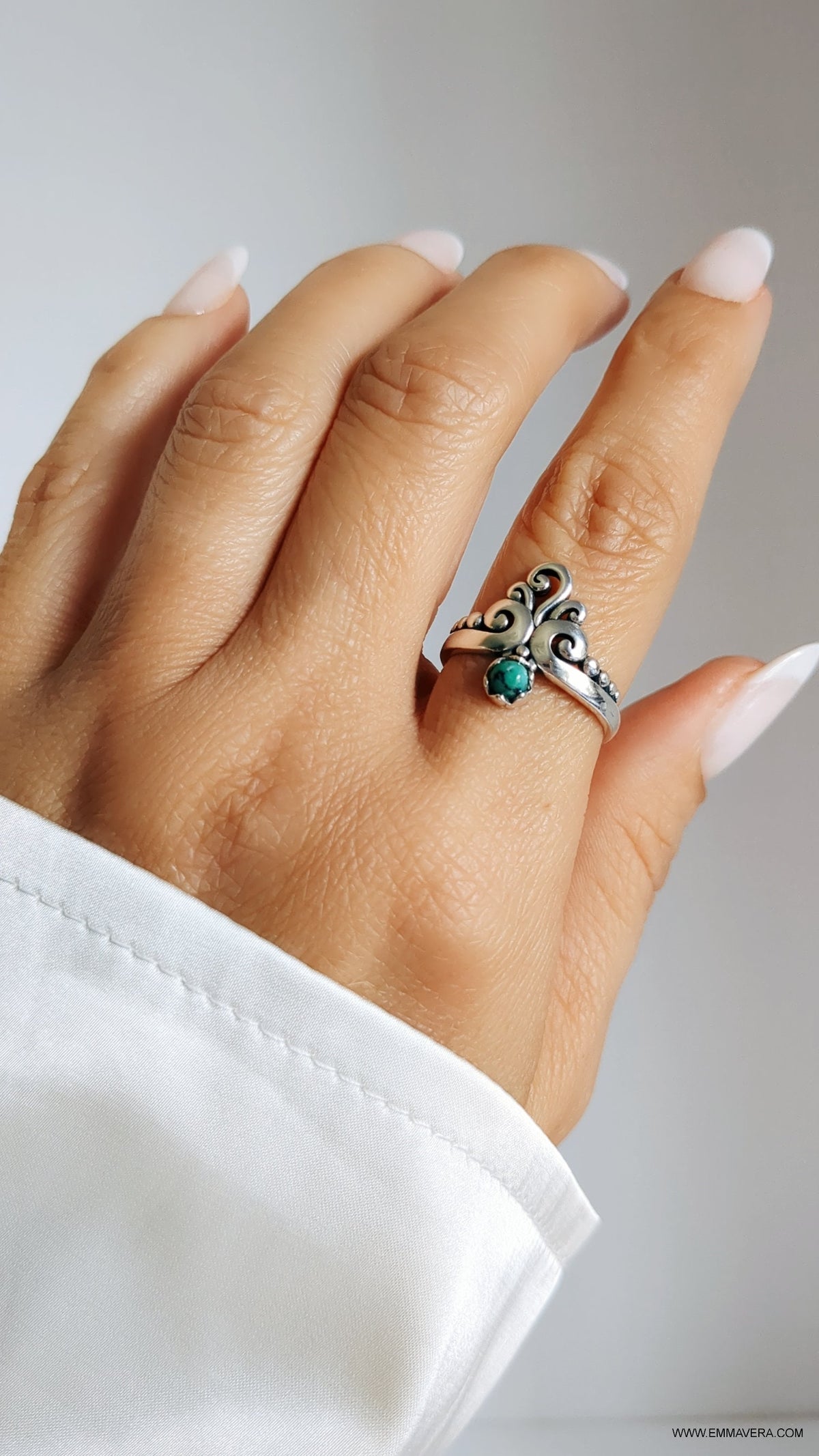 Sterling Silver Turquoise Ring - view 2