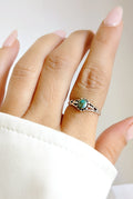 Sterling Silver Natural Turquoise Bali Beaded Ring - view 6