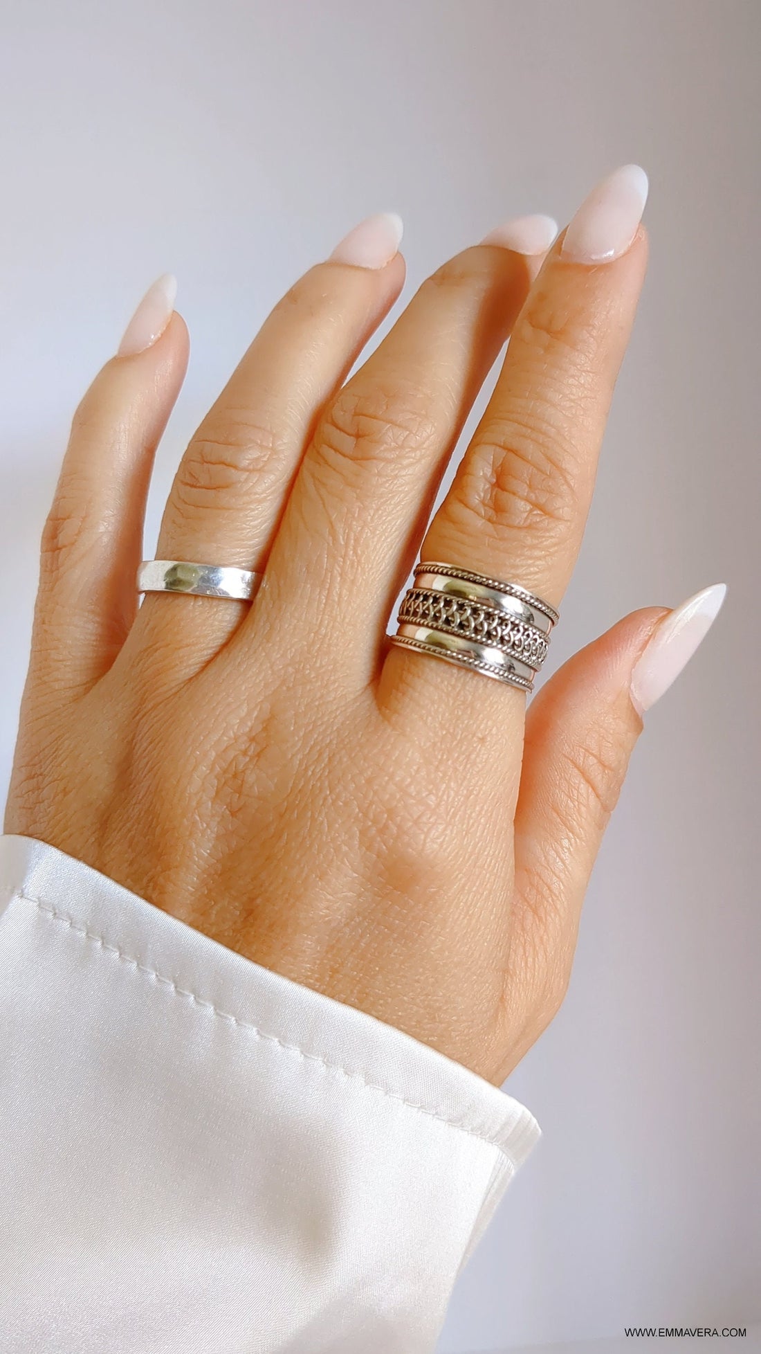 Sterling Silver Wide Bali Ring