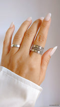 Sterling Silver Wide Bali Ring - view 2