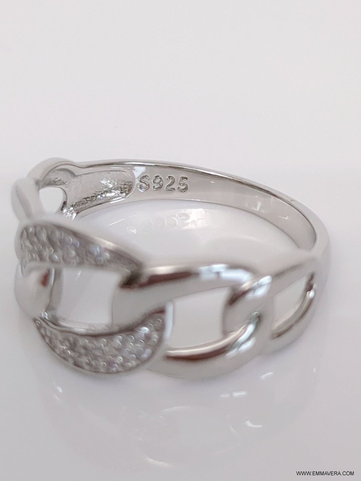 Sterling Silver Trendy Chain Ring - view 5