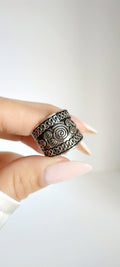 Chunky Sterling Silver Wide Band Ring - view 6