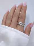 Sterling Silver Trendy Chain Ring - view 6