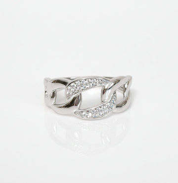 Sterling Silver Trendy Chain Ring