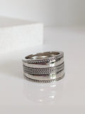 Sterling Silver Chunky Wide Concave Bali Ring - view 7
