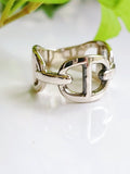 Sterling Silver Chunky Chain Ring - view 5