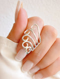 Sterling Silver Shield Spiral Statement Ring - view 5