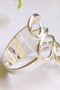 Sterling Silver Shield Spiral Statement Ring - view 3