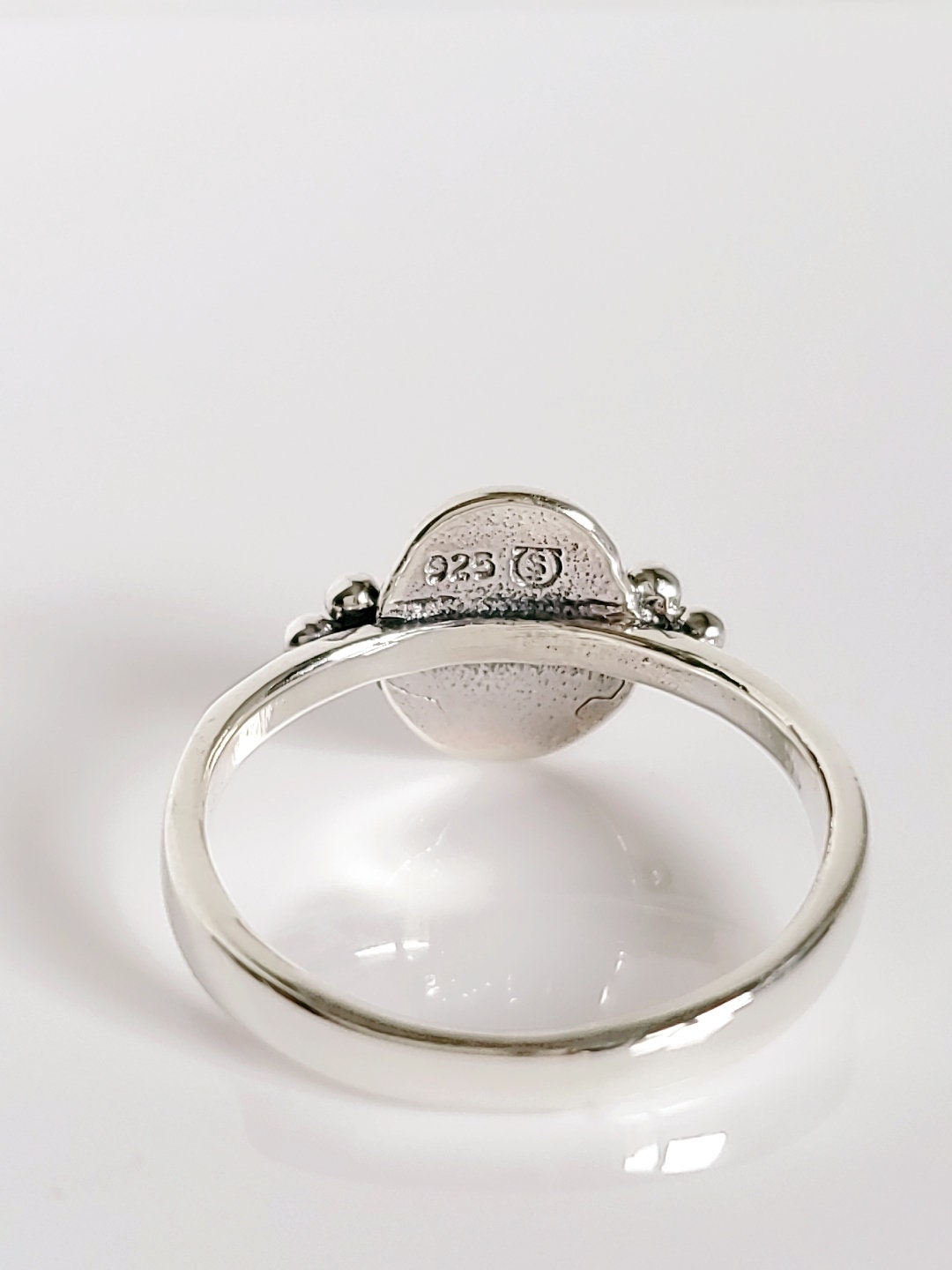 Sterling Silver Genuine Abalone Ring - view 3