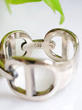 Sterling Silver Chunky Chain Ring - view 3