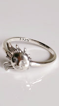 Sterling Silver 925 Sun Face Ring - view 5