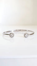 Silver Cz accents Halo Bracelet - view 5