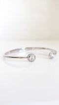 Silver Cz accents Halo Bracelet - view 6