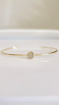 Dainty Gold Open Thin Bangle - view 8