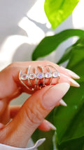 Sterling Silver Natural Moonstone Bold Shield Ring - view 6