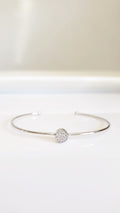 Dainty Silver Open Thin Bracelet - view 3