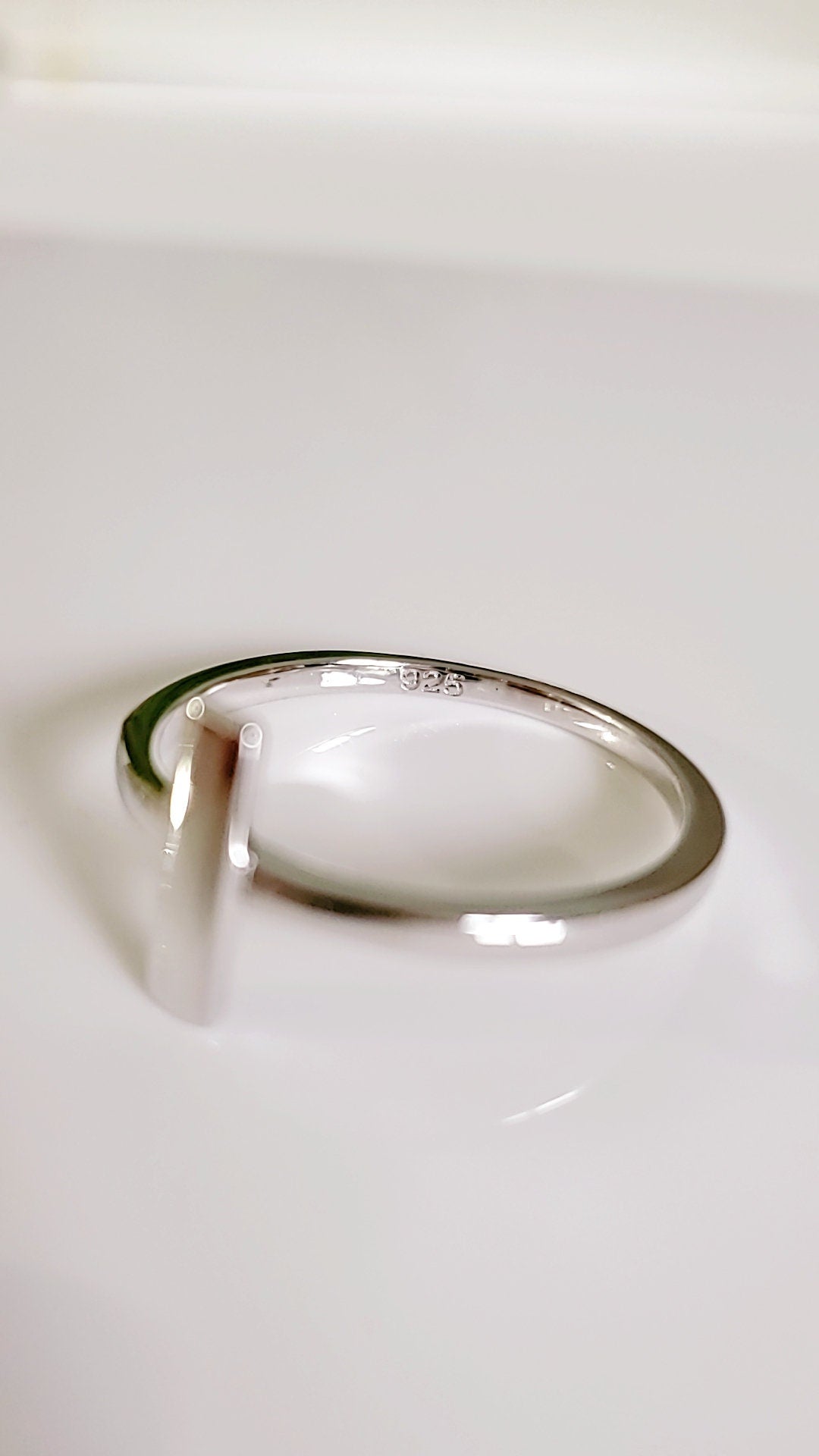 Sterling Silver T Bar Ring - view 3