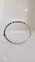 Silver Statement CZ Bangle Bracelet - view 7