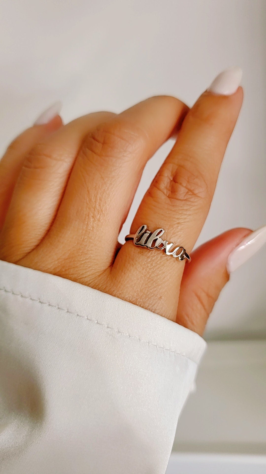 Sterling Silver Zodiac Birth Month Ring - view 4