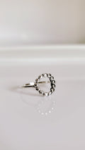 Sterling Silver Bali Beaded Circle Ring - view 5