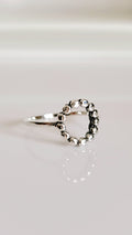 Sterling Silver Bali Beaded Circle Ring - view 9