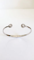Silver Cz accents Halo Bracelet - view 7