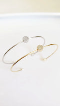 Minimalist Dainty Gold or Silver Bangle - view 3