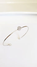 Dainty Silver Open Thin Bracelet - view 6