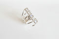 Sterling Silver Natural Moonstone Bold Shield Ring - view 3