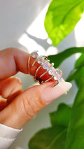 Sterling Silver Natural Moonstone Bold Shield Ring - view 8