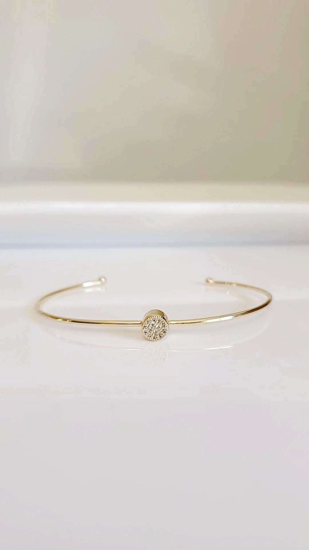 Minimalist Dainty Gold or Silver Bangle - view 6