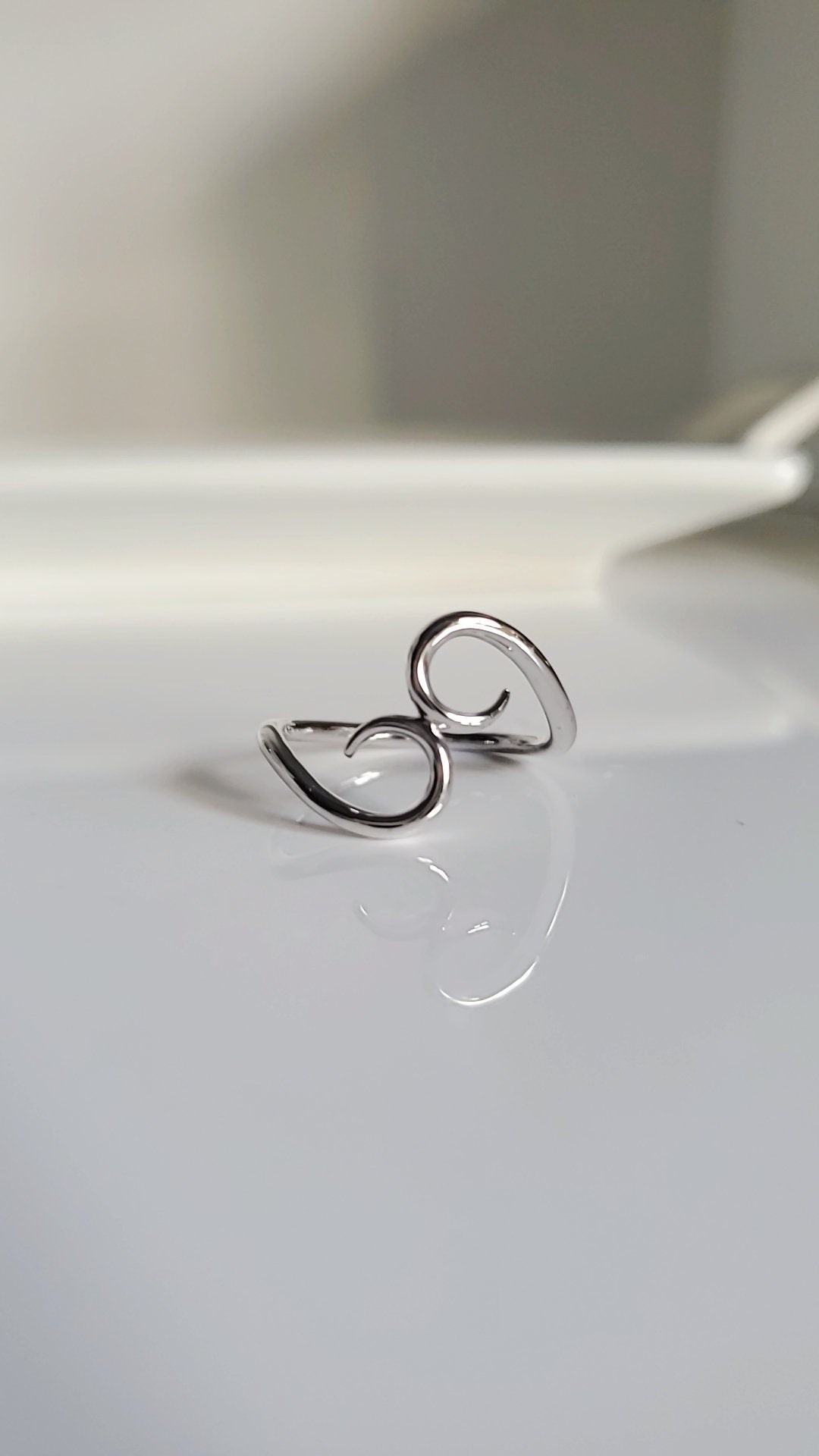Spiral Sterling Silver Ring - view 4