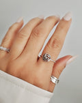Sterling Silver Amulet Eye of Horus Ring - view 2