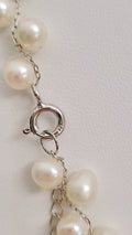Sterling Silver Genuine Freshwater Pearl Necklace - view 5