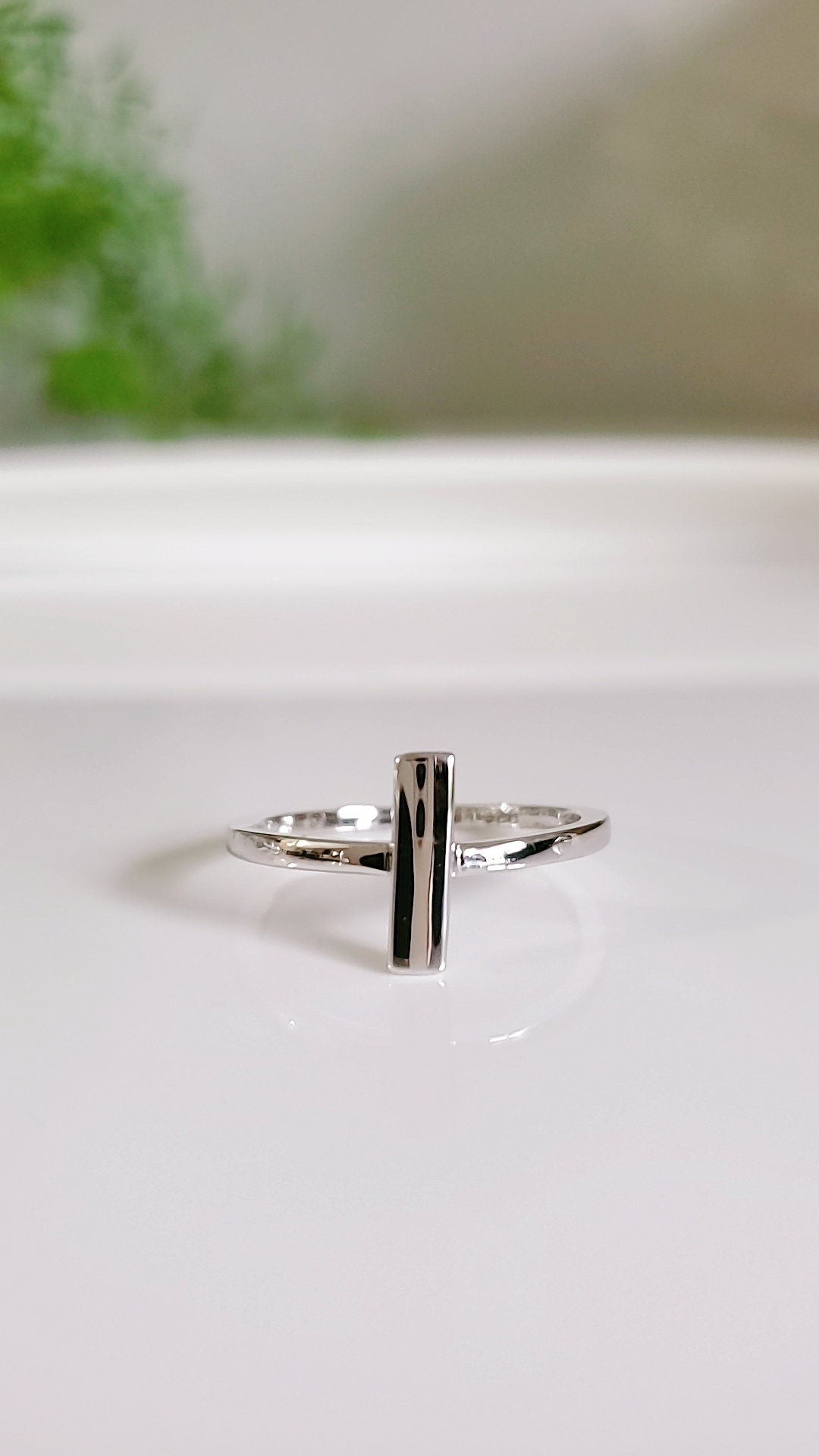Sterling Silver T Bar Ring - view 7