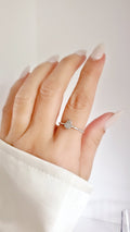 Sterling Silver Dainty Hamsa Hand Ring - view 9