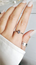 Sterling Silver Dainty Hamsa Hand Ring - view 8