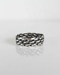 Sterling Silver Unisex Oxidized Braided Ring - view 4