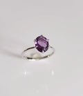 Sterling Silver Natural Amethyst Ring - view 9