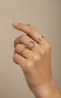 Sterling Silver Bali Beaded Circle Ring - view 4