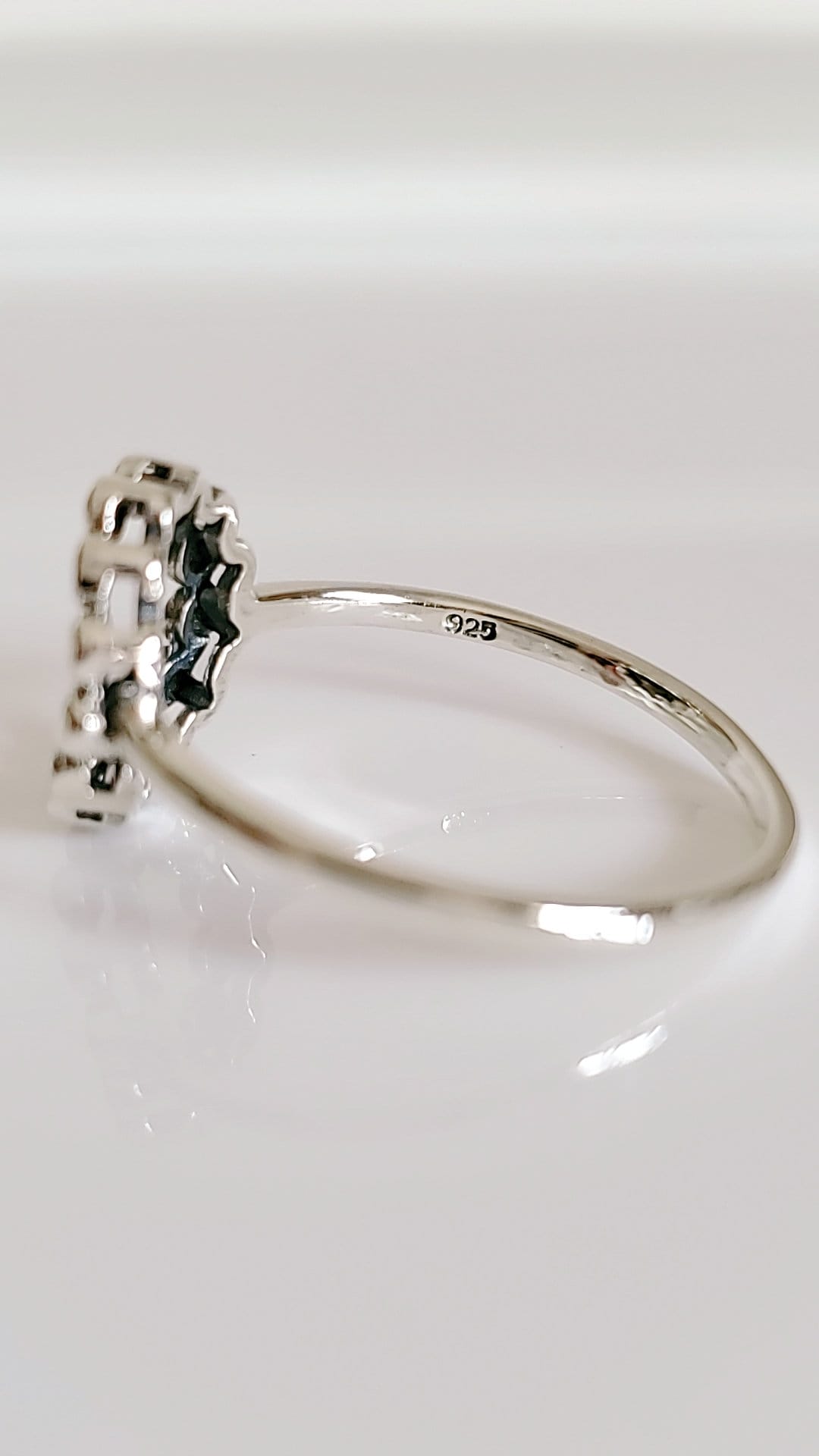 Sterling Silver Bali Beaded Circle Ring - view 3