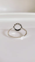 Sterling Silver Bali Beaded Circle Ring - view 10