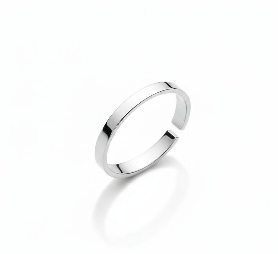 Sterling Silver Flat Band, Toe or Midi Ring