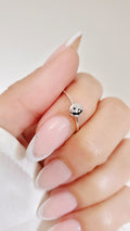 Sterling Silver Dainty Yin Yang Ring - view 8