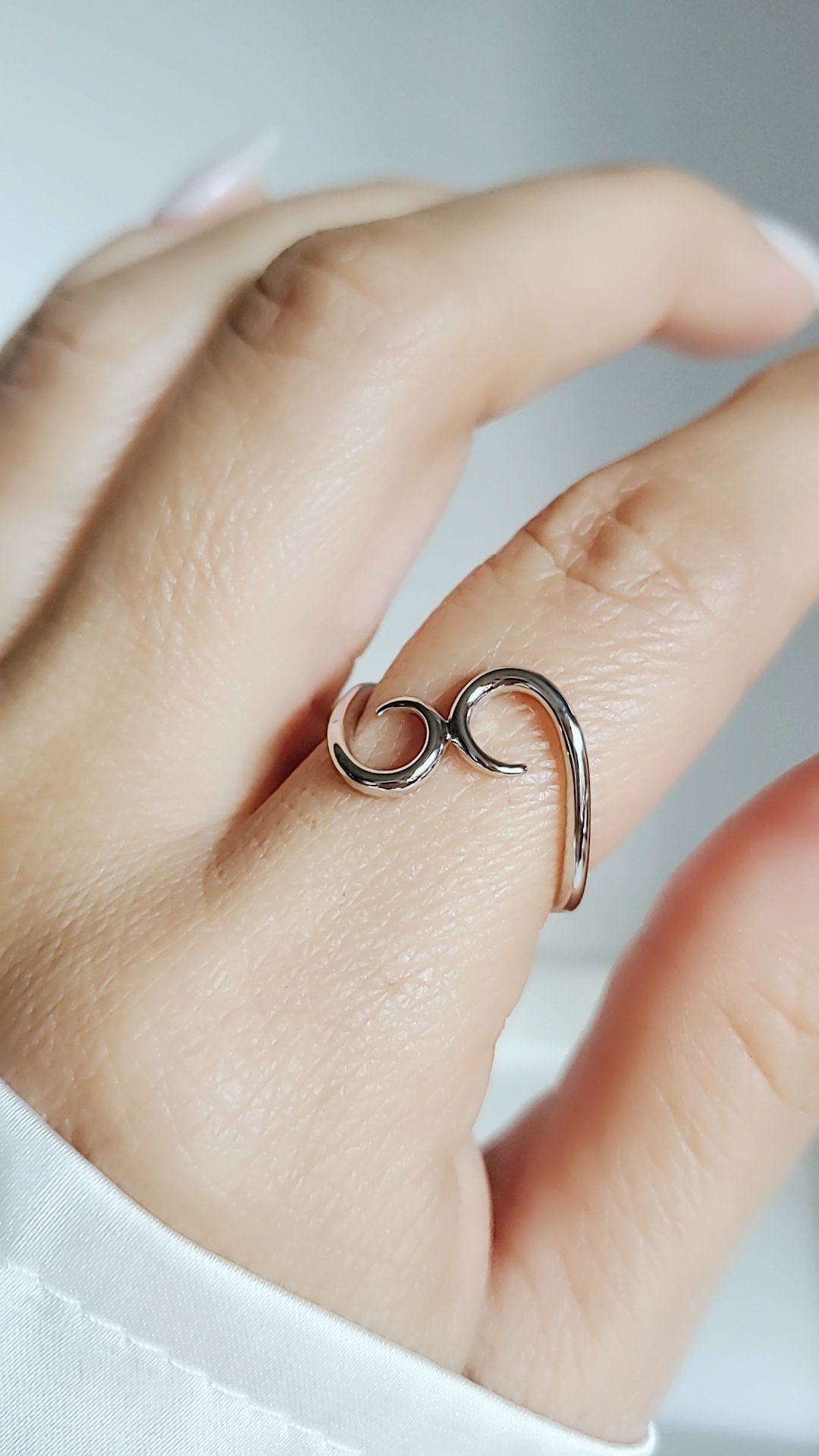 Spiral Sterling Silver Ring - view 6