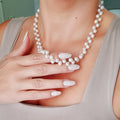 Sterling Silver Genuine Freshwater Pearl Necklace - view 3