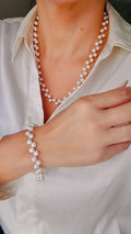 Sterling Silver Genuine Freshwater Pearl Necklace - view 8