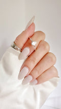Sterling Silver Dainty Hamsa Hand Ring - view 2