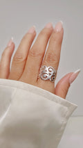 Sterling Silver 925 Swirls Spiral Bold Ring - view 8